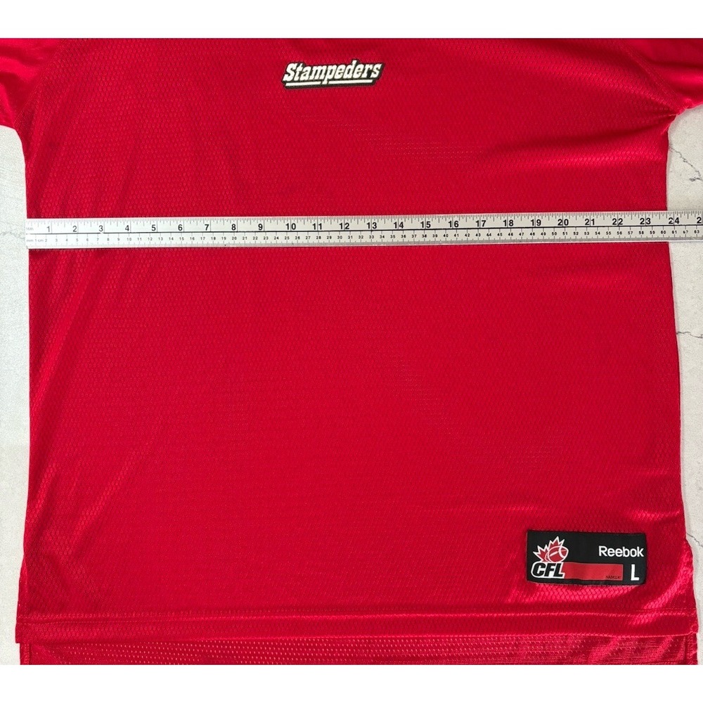 Vintage Reebok Calgary Stampeders CFL Football Jersey Red Home Blank Men's Large - Picture 8 of 10